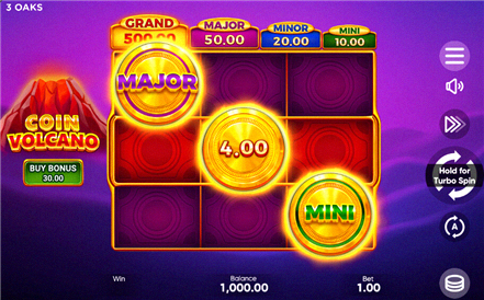 Coin Volcano Hauptspiel Screenshot